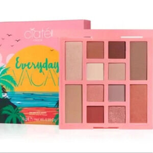 CIATÉ London's Everyday Vacay Eye & Face Palette Beachy Rose Gold Glam, NIB